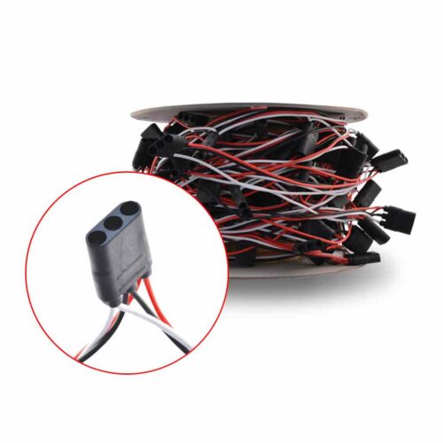 Triple Female Pigtail Wire Harness with 10″ Connector Spacing – 110 Plugs