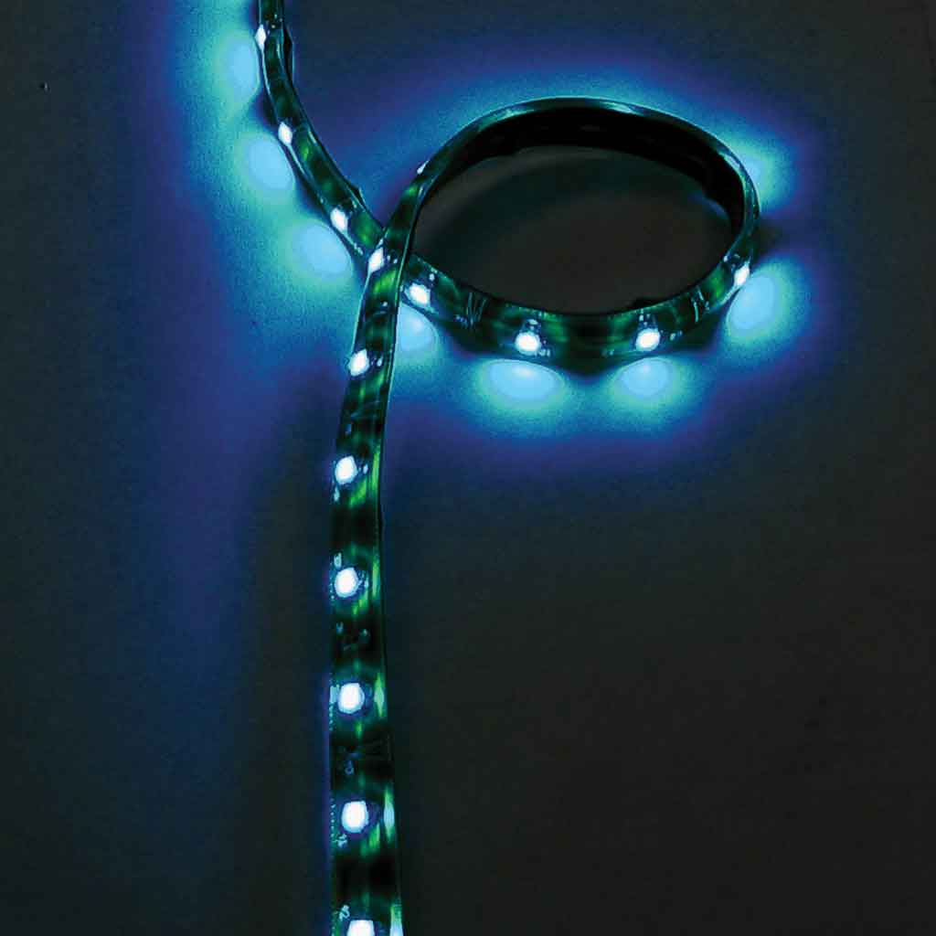 16′ Clear Blue Flexible LED Roll – 18 Diodes Per Foot