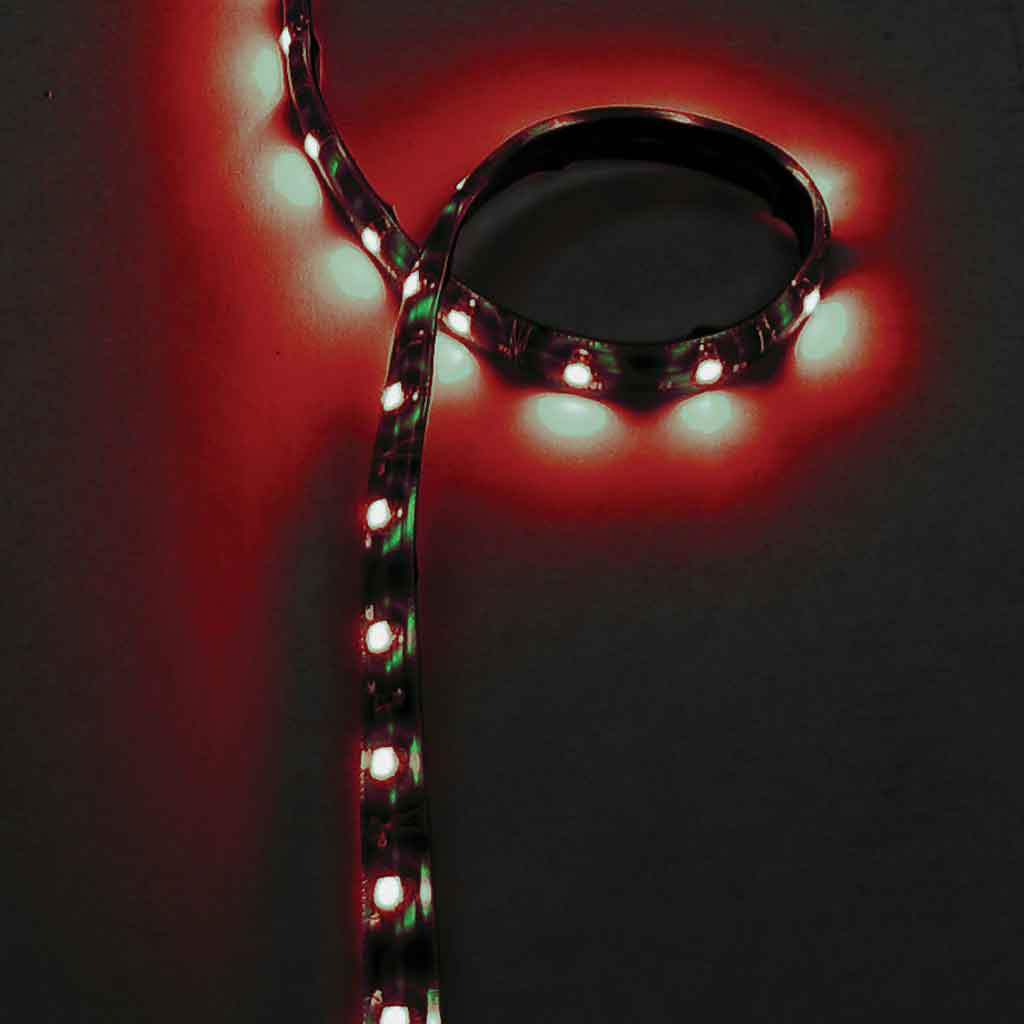 16′ Clear Red Flexible LED Roll – 18 Diodes Per Foot