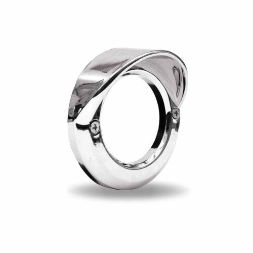 2″ Round Light Bezel with Visor – Screw On | Chrome ABS Plastic