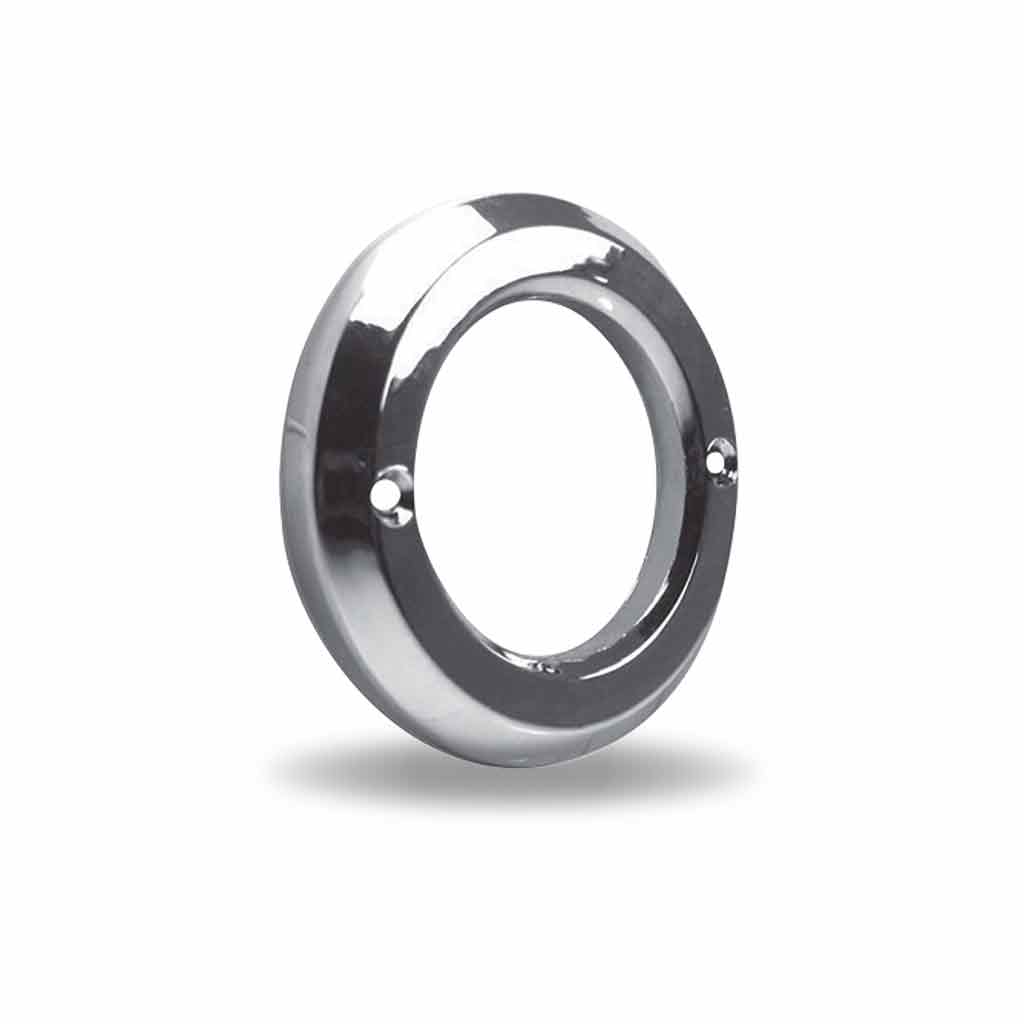 2″ Round Light Bezel – Screw On | Chrome ABS Plastic