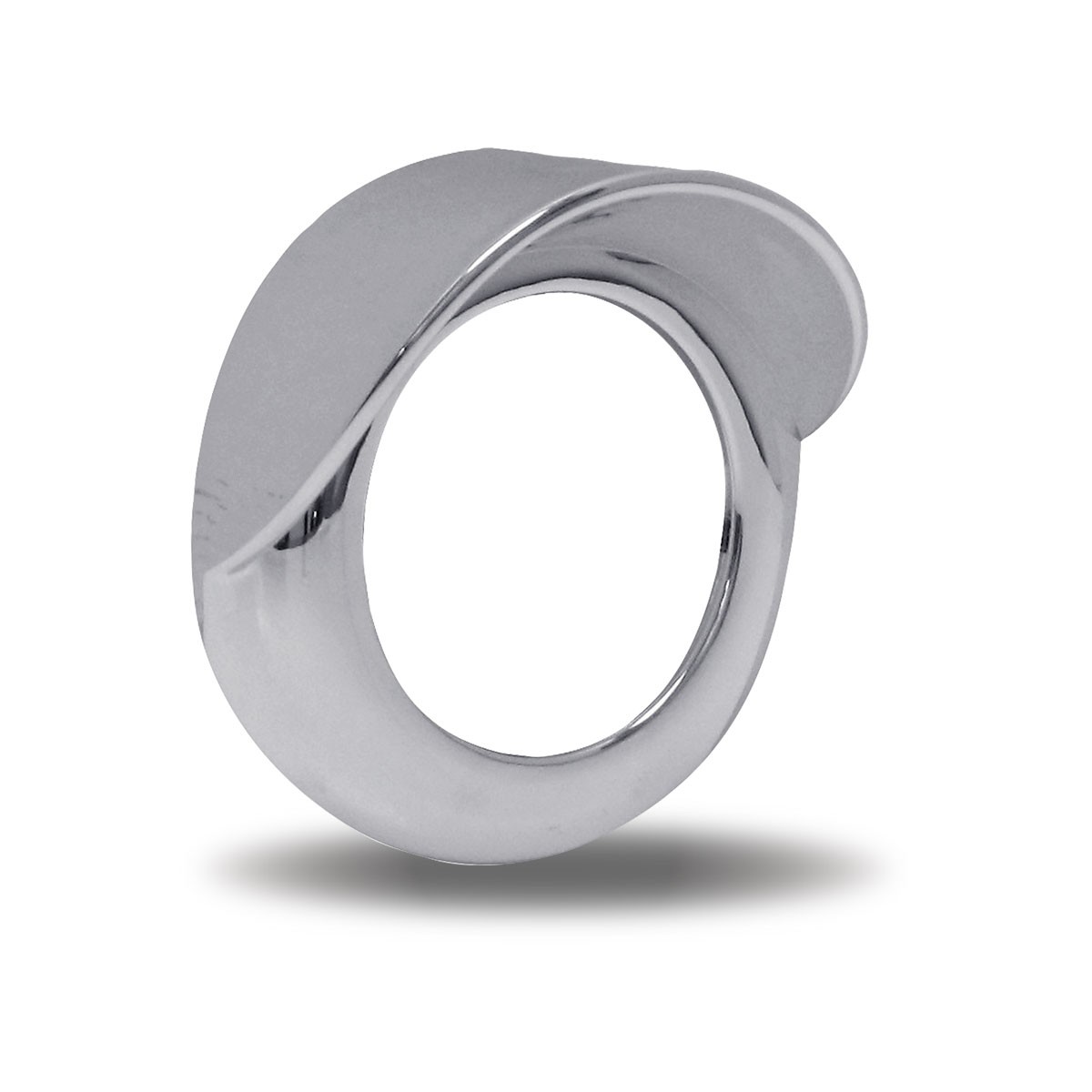 2.5″ Round Light Bezel with Visor – Twist On | Chrome ABS Plastic