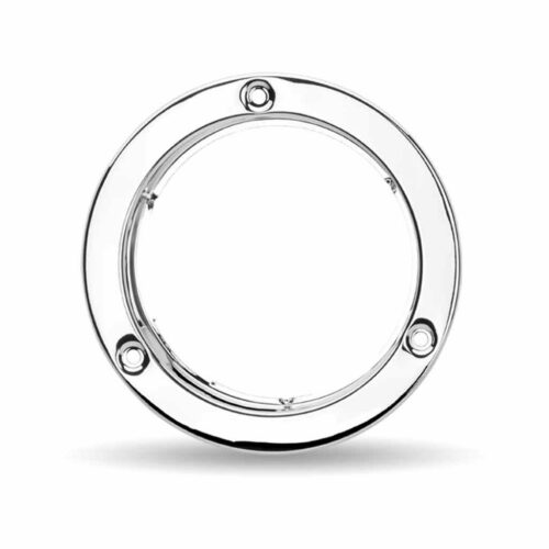 4″ Round Light Bezel – Security Lock | Stainless Steel