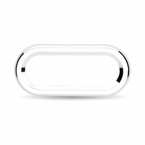 6″ Oval Light Bezel – Security Lock | Stainless Steel