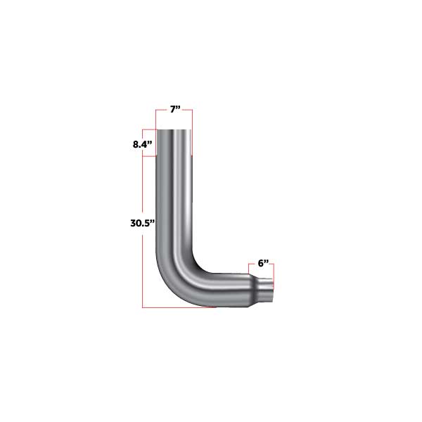 90° Elbow – 7″ Reduced to 5″ Diameter