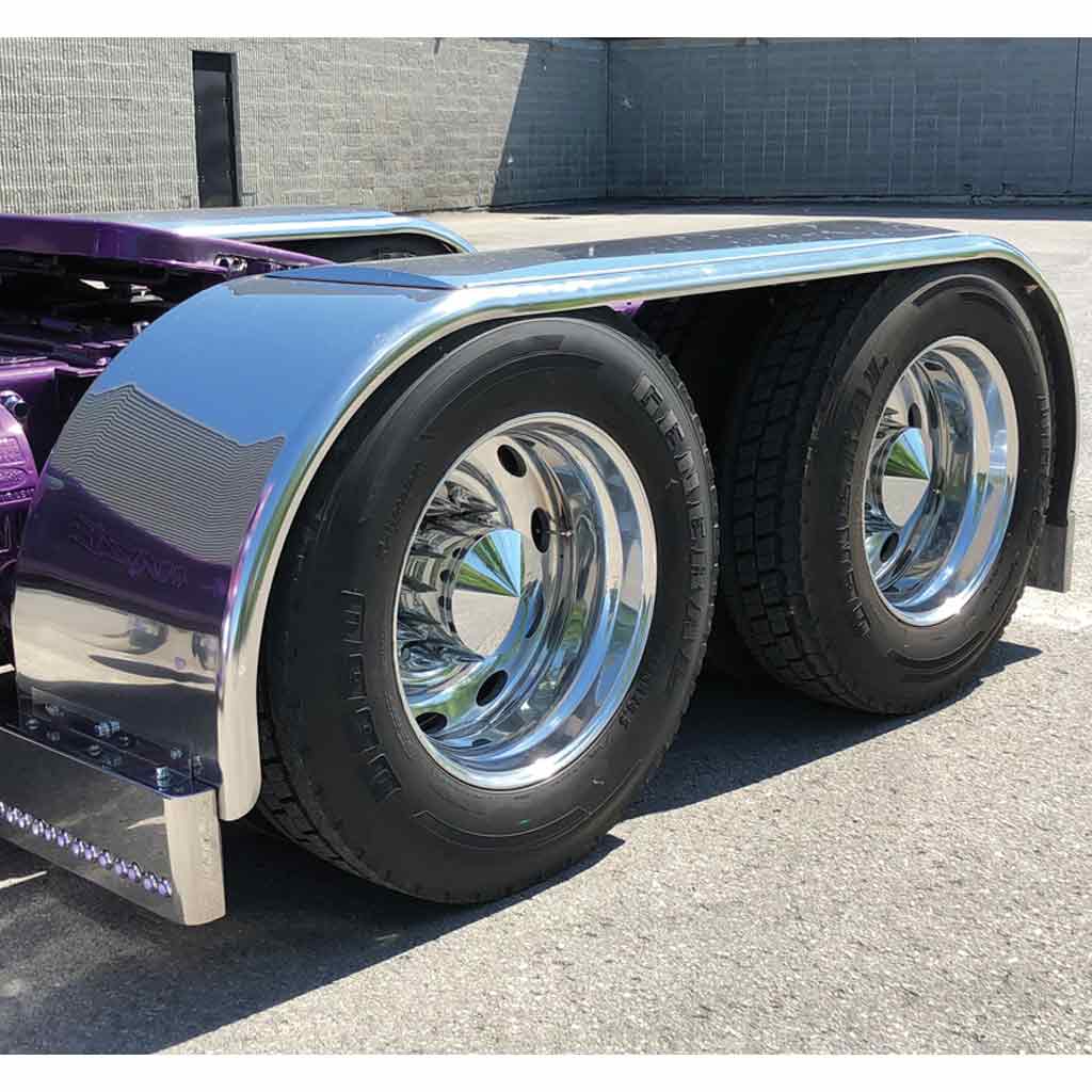 142″ ‘The Boss’ Smooth Straight Drop full Fenders – 14 Gauge | 430 Stainless Steel