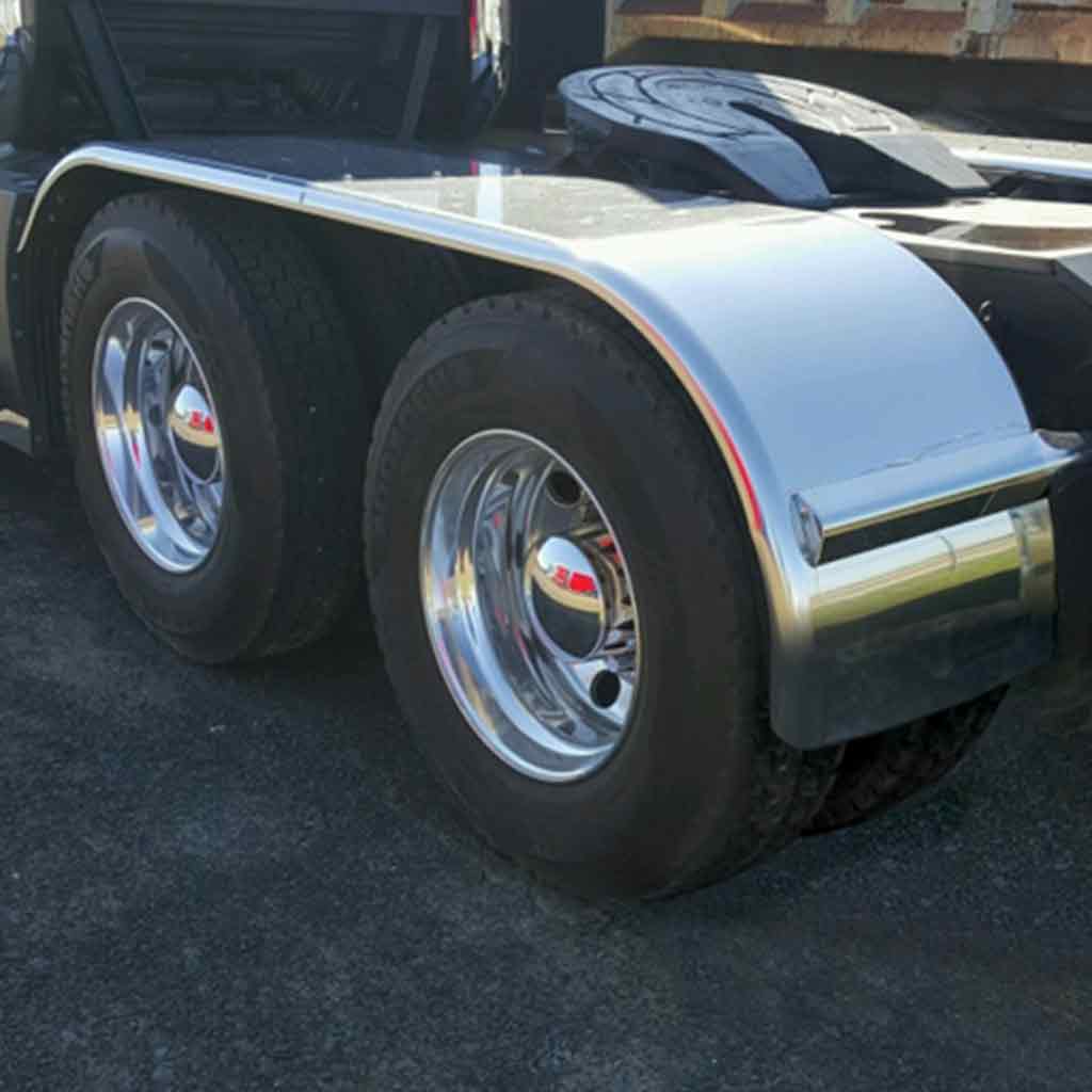 108″ Smooth Full Fenders – 16 Gauge | 430 Stainless Steel