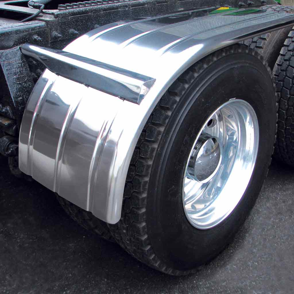 60″ 3 Ribbed Half Fenders – 16 Gauge | 430 Stainless Steel