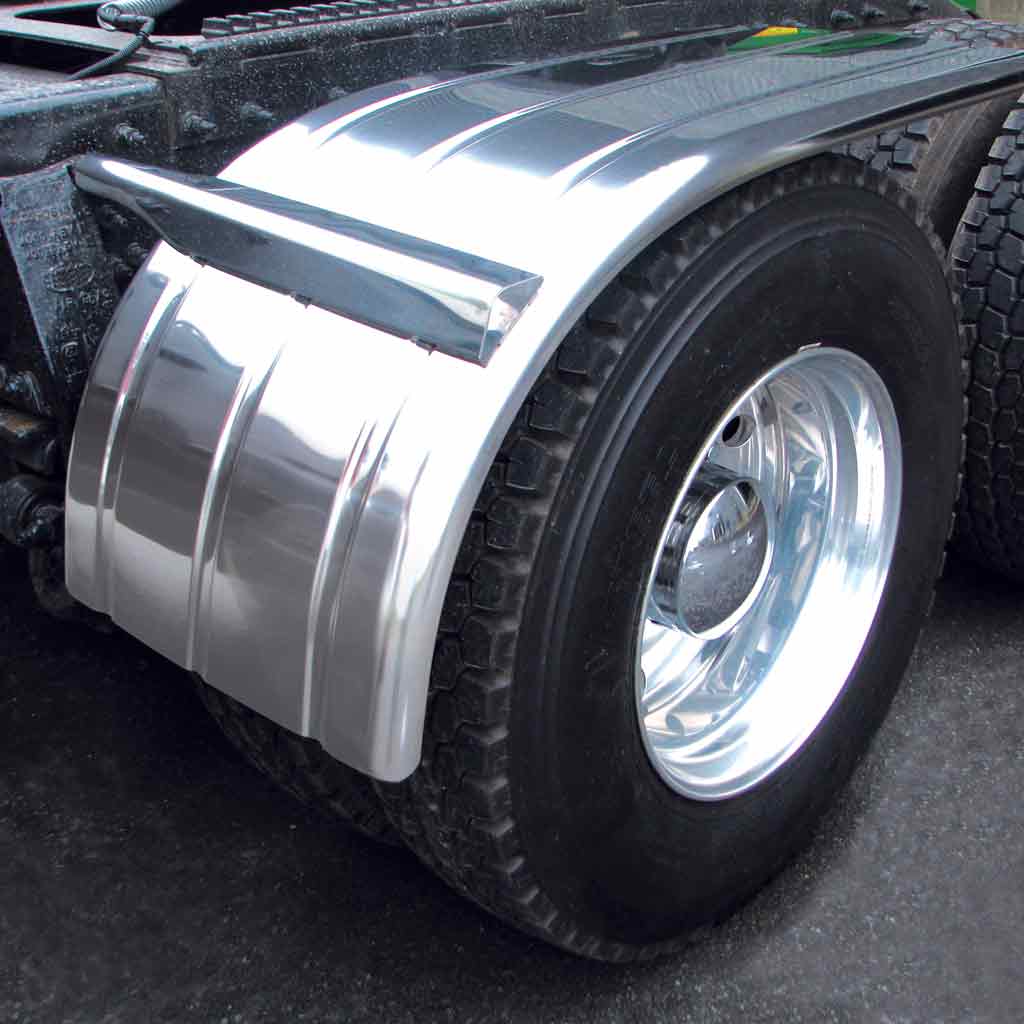 66″ 3 Ribbed Half Fenders – 16 Gauge | 430 Stainless Steel
