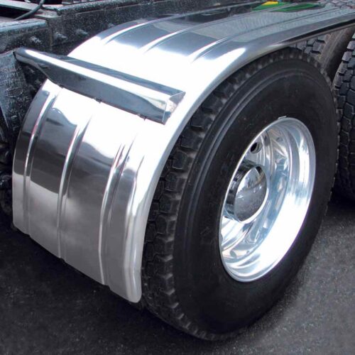 72″ 3 Ribbed Half Fenders – 16 Gauge | 430 Stainless Steel