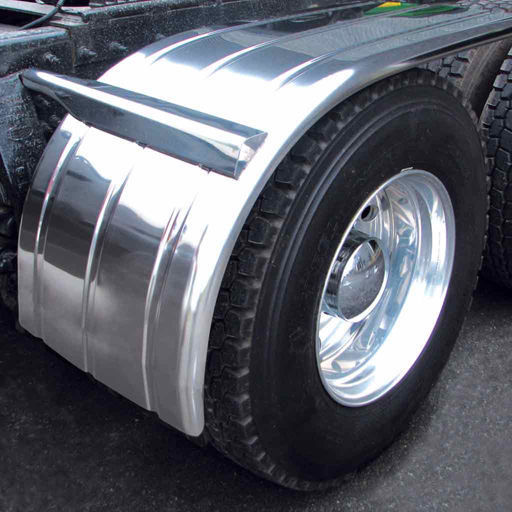 72″ 3 Ribbed Half Fenders – 16 Gauge | 430 Stainless Steel