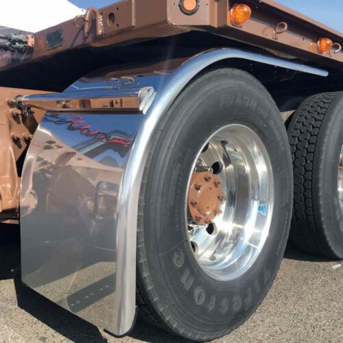 80″ Smooth Straight Drop Half Fenders – 14 Gauge | 430 Stainless Steel