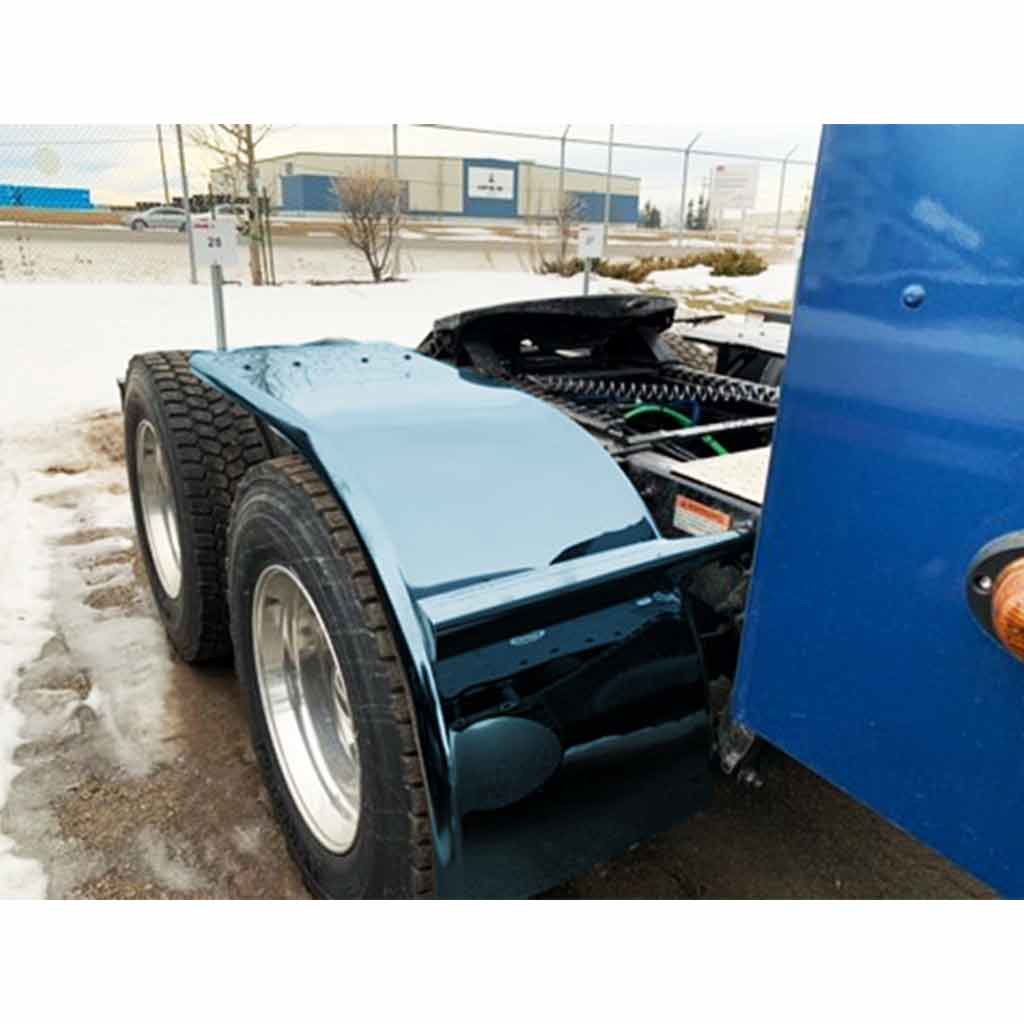 72″ Smoke & Mirror Smooth Half Fender with Flange – Blue | 16 Gauge