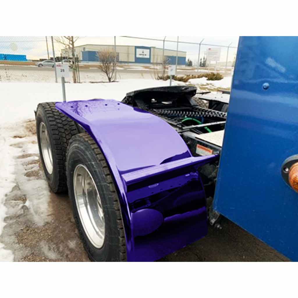 72″ Smoke & Mirror Smooth Half Fender with Flange – Purple | 16 Gauge
