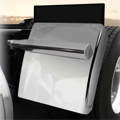 24″ Quarter Fender Kit with Triangle Mounts – 16 Gauge | 430 Stainless Steel