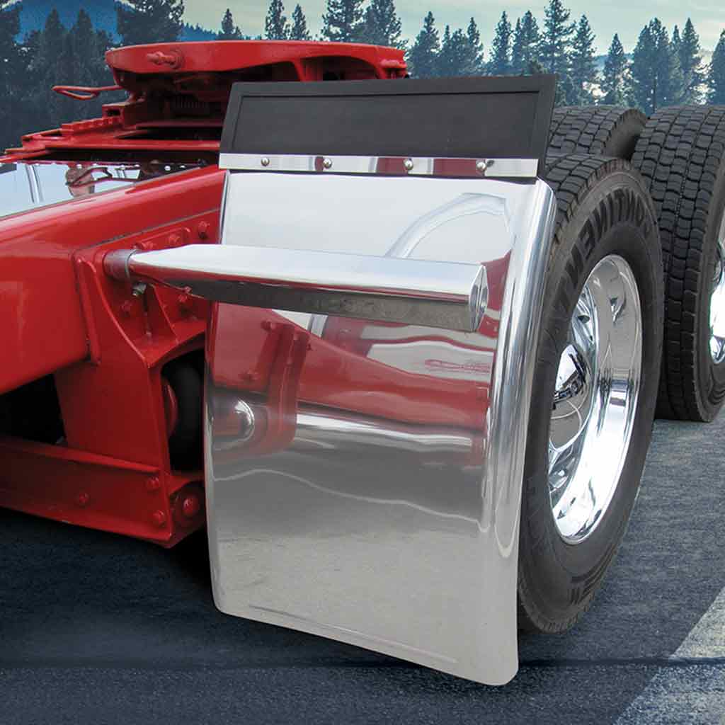 34″ Long Straight Drop Quarter Fender Kit with Triangle Mounts – 16 Gauge | 430 Stainless Steel