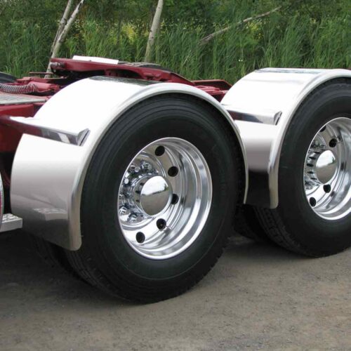 91″ Low Rider Smooth Curved Drop Single Axle Fenders – 14 Gauge | 430 Stainless Steel