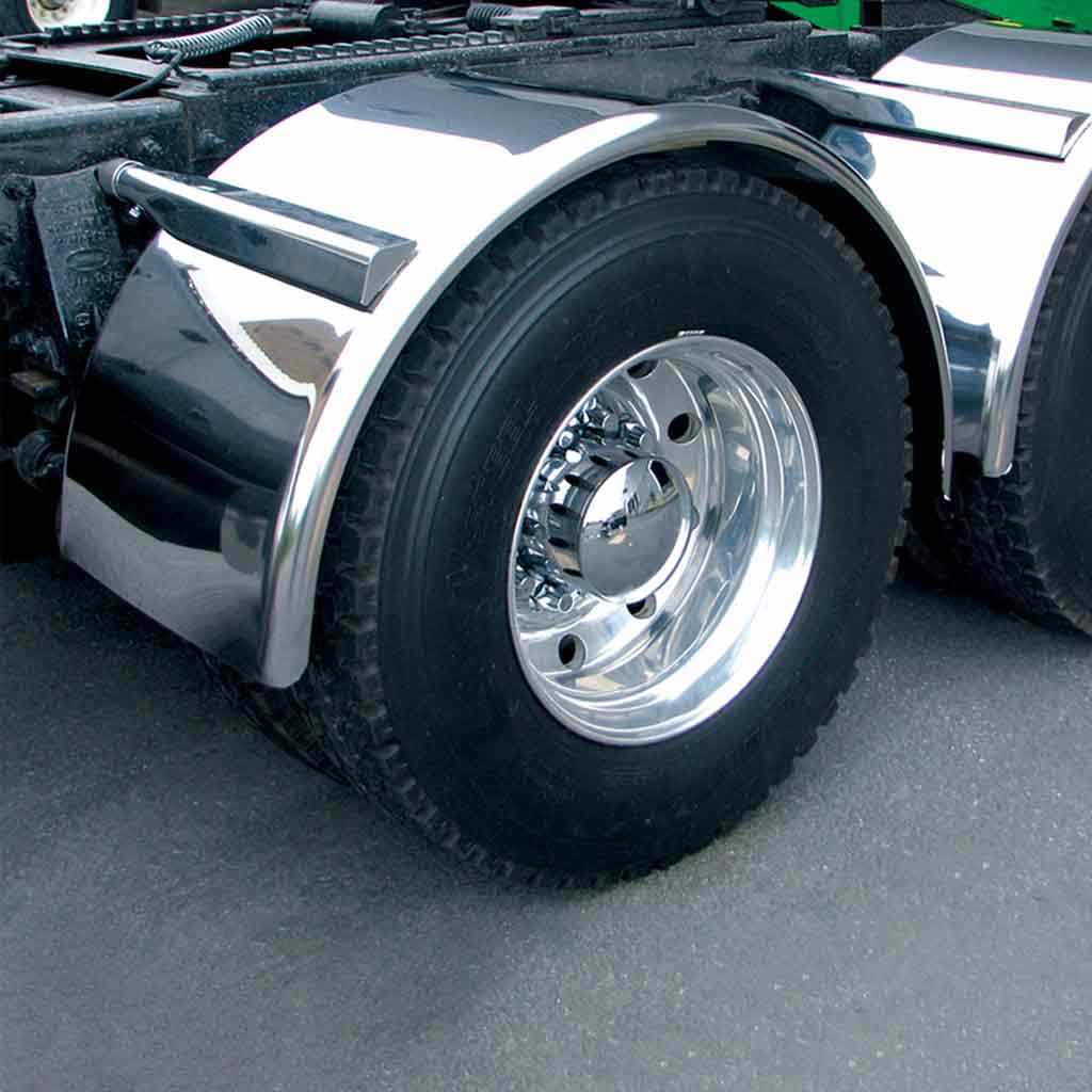 80″ Smooth Single Axle Fenders – 16 Gauge | 430 Stainless Steel