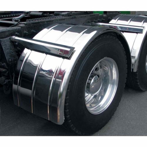 80″ 3 Ribbed Single Axle Fenders – 16 Gauge | 430 Stainless Steel