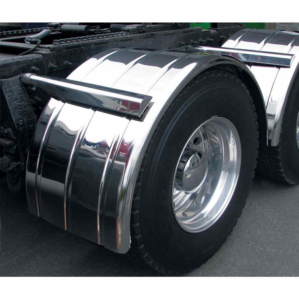 80″ 3 Ribbed Single Axle Fenders – 16 Gauge | 430 Stainless Steel