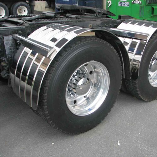 80″ 4 Ribbed Single Axle Fenders – 16 Gauge | 430 Stainless Steel