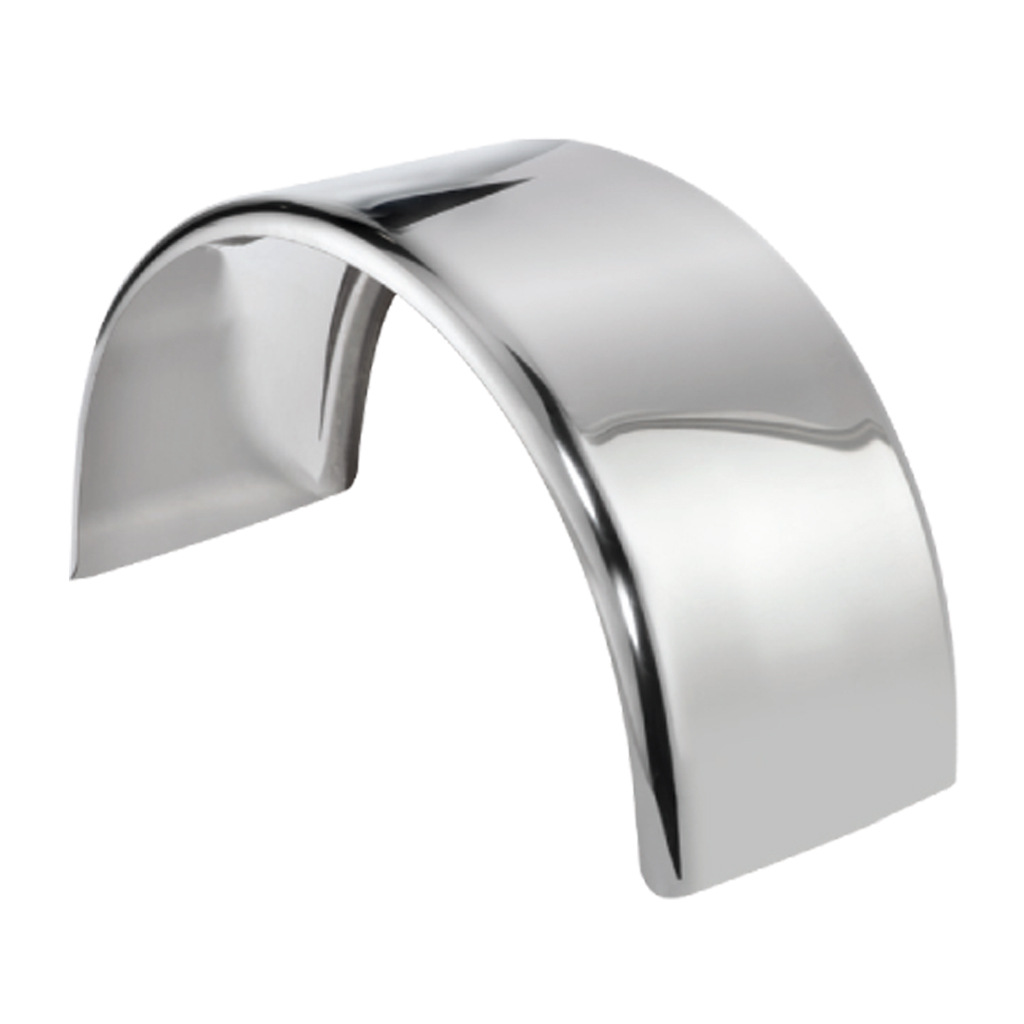 80” Smooth Super Single Axle Fenders with Flange – 16 Gauge | Stainless Steel