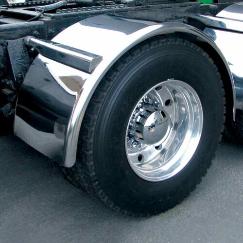 80″ Smooth Low Profile Single Axle Fenders – 16 Gauge | Stainless Steel