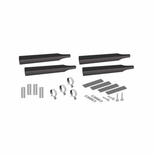Smoke & Mirror Single Axle Fender Mounting Kit – Black | 14 Gauge | Triangle Mounts