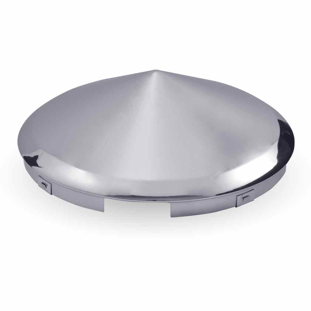 4 Notch Pointed Front Hubcap – Chrome Metal