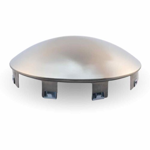 6 Notch Dome Front Hubcap – Stainless Steel