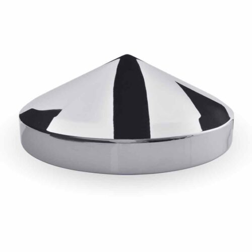 8″ I.D Pointed Rear Hubcap – Chrome Metal