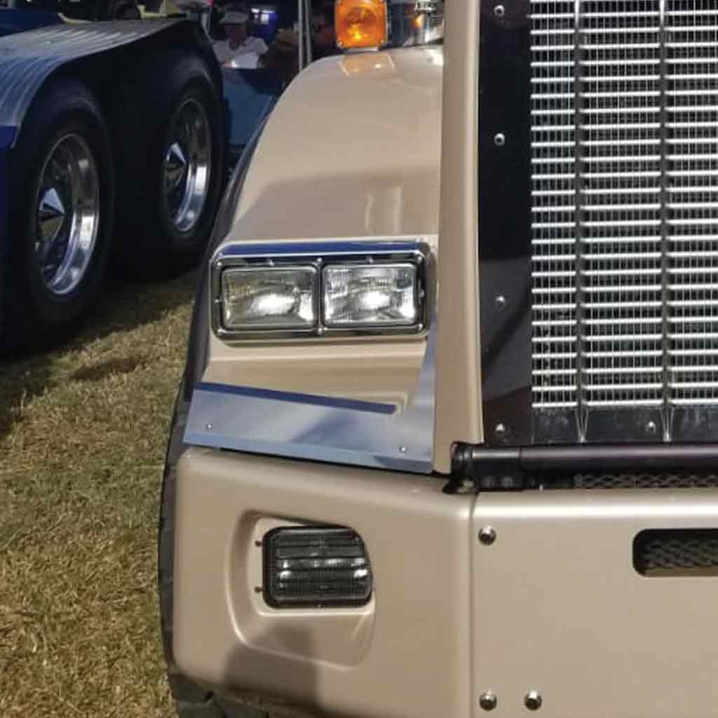 KW. T800 Aerocab Curved Glass Fender Guards (2007+)