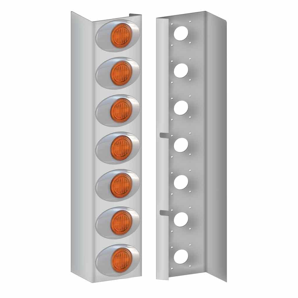 KW. W900 Front Premium Air Cleaner LED Light Bars – G2 LEDs (Amber Lens)
