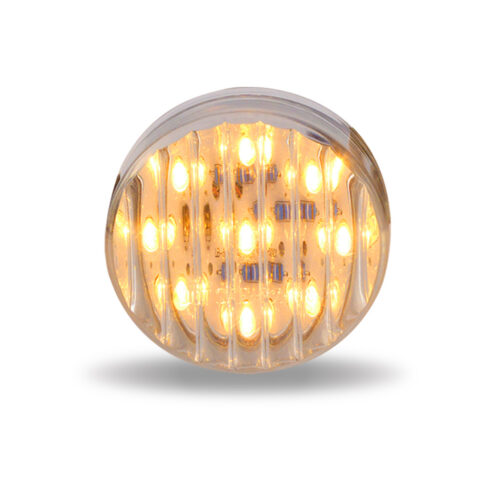 2.5″ Clear Amber Marker Round LED Light – 13 Diodes