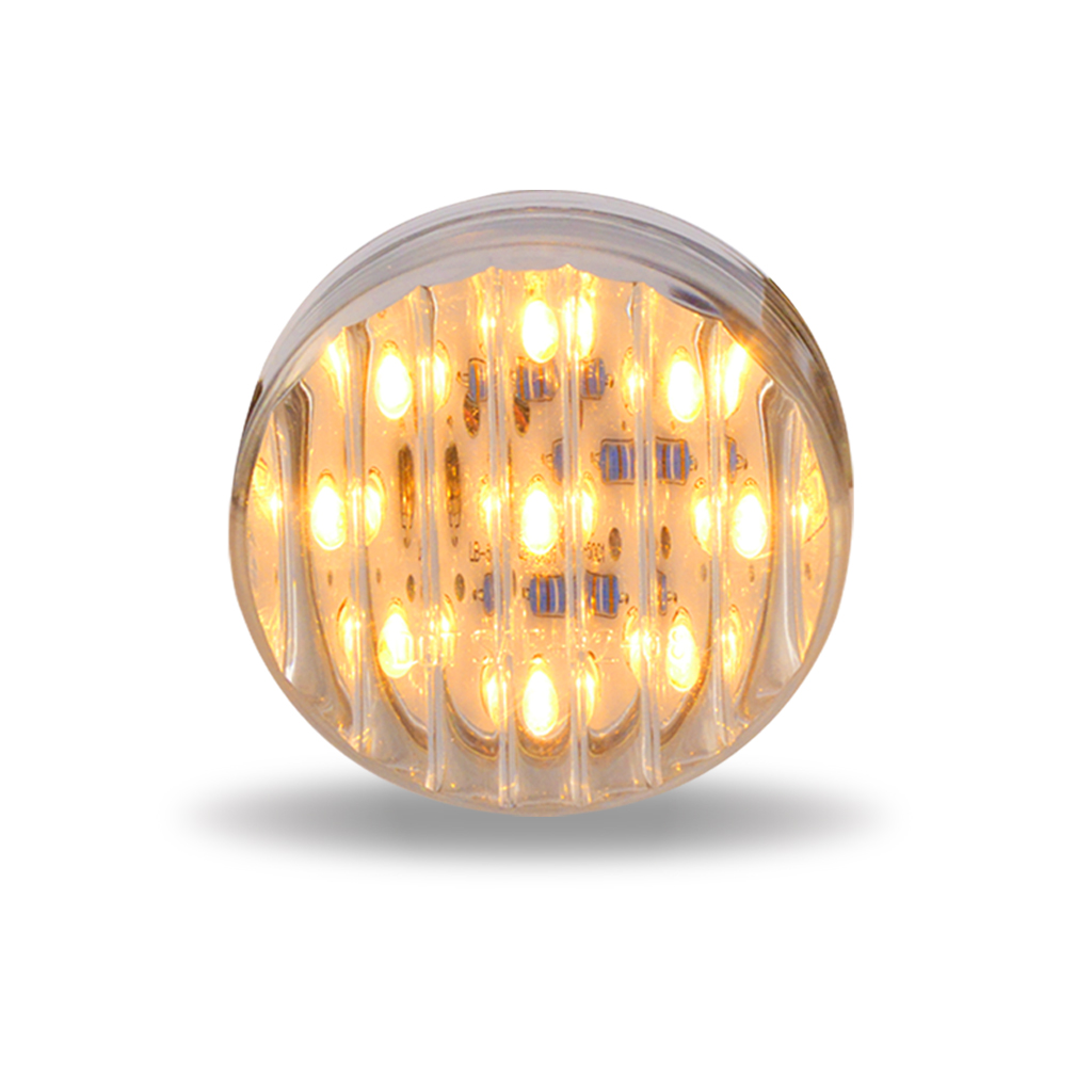 2.5″ Clear Amber Marker Round LED Light – 13 Diodes