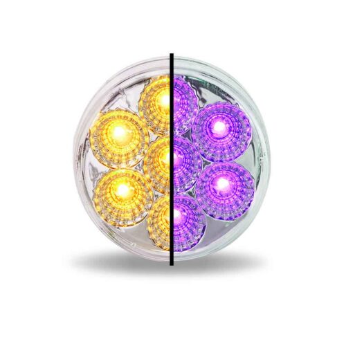 2.5″ Amber Marker to Purple Auxiliary Round LED Light – 7 Diodes
