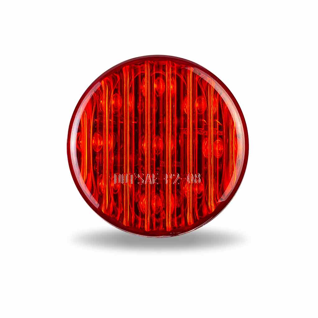 2″ Red Clearance Marker Round LED Light – 9 Diodes (Poly Bag)