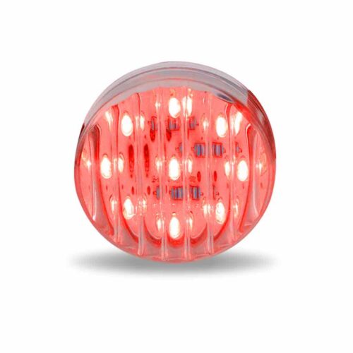 2″ Clear Red Marker Round LED Light – 9 Diodes