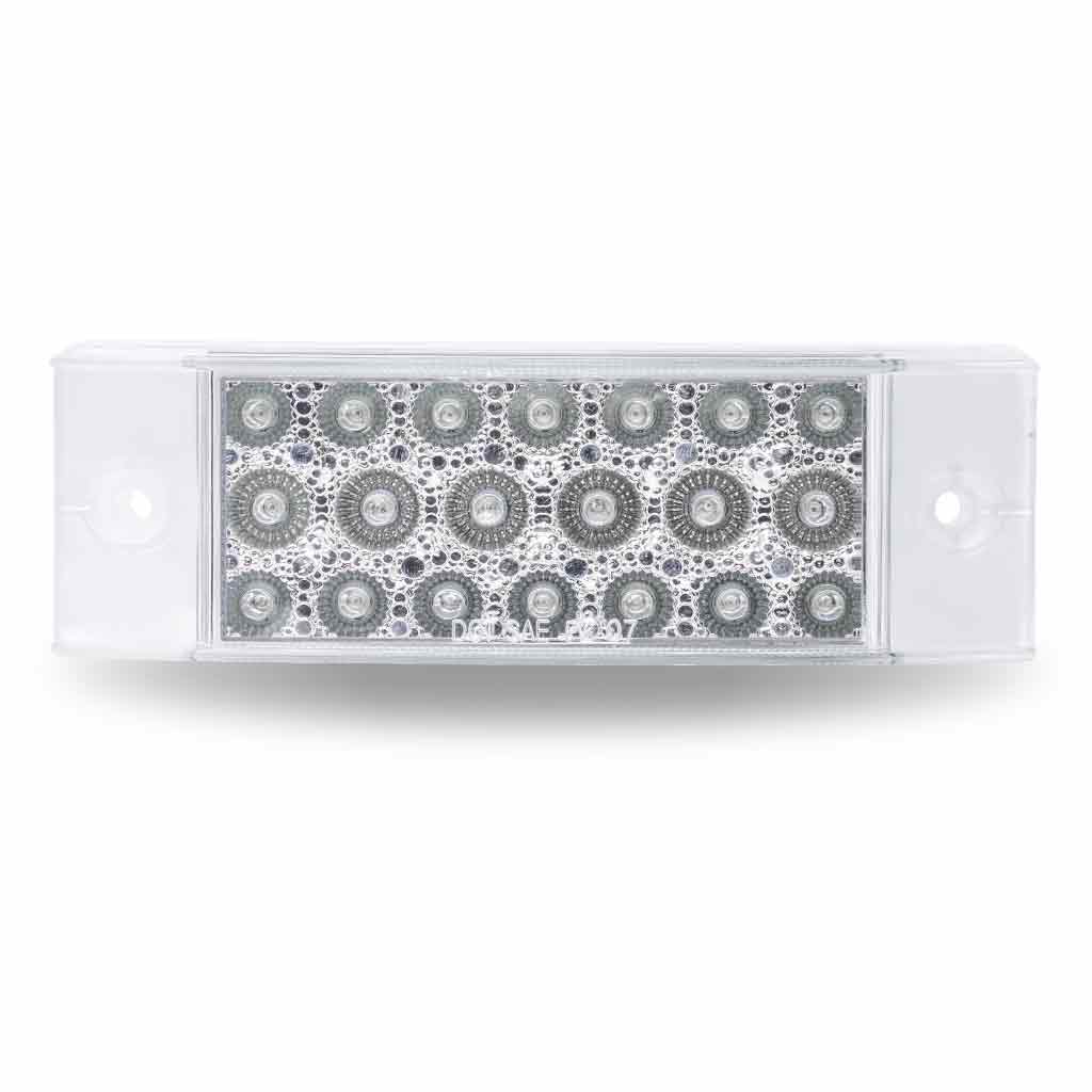 2″ x 6″ Clear Amber Marker Rectangular LED Light – 20 Diodes