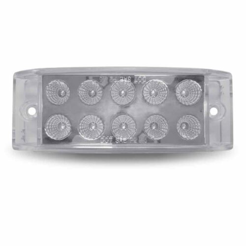 2″ x 6″ Red Marker to Blue Auxiliary Rectangular LED Light – 10 Diodes
