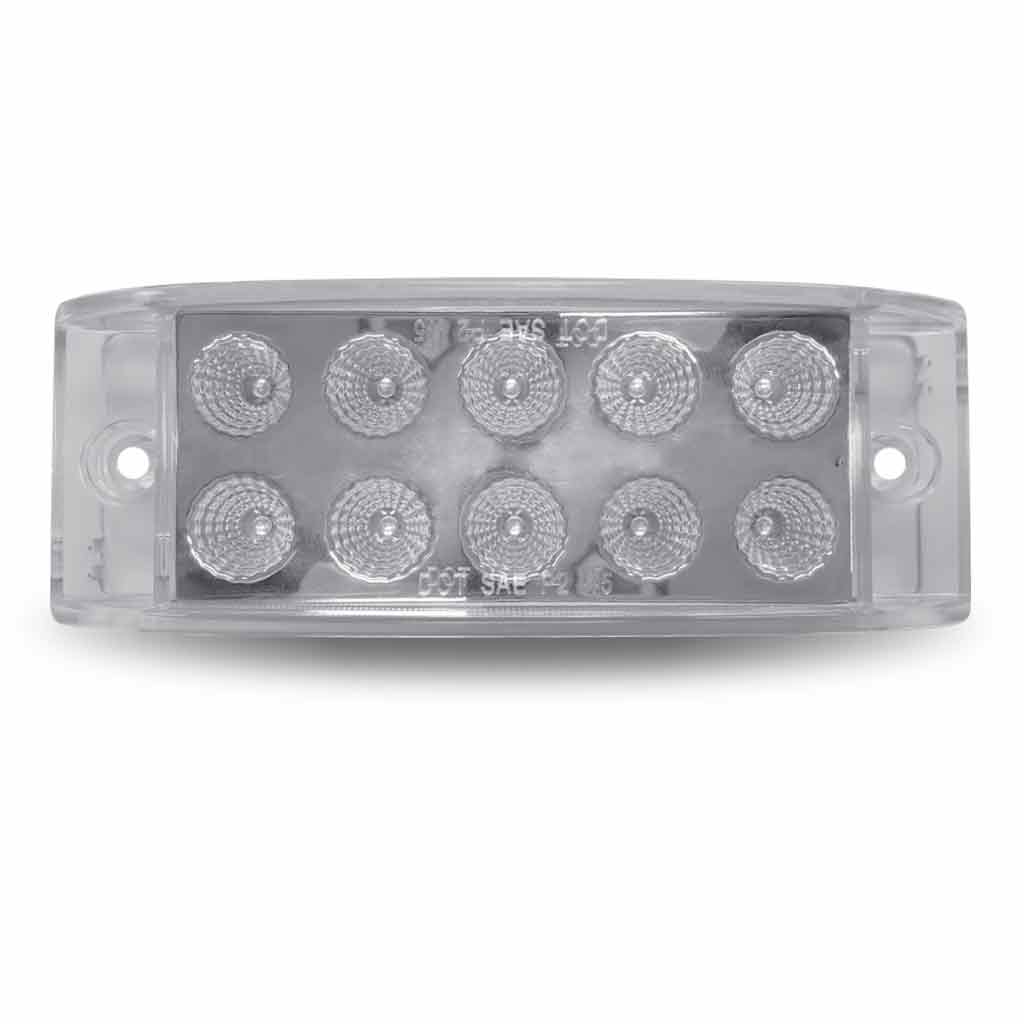 2″ x 6″ Red Marker to Blue Auxiliary Rectangular LED Light – 10 Diodes
