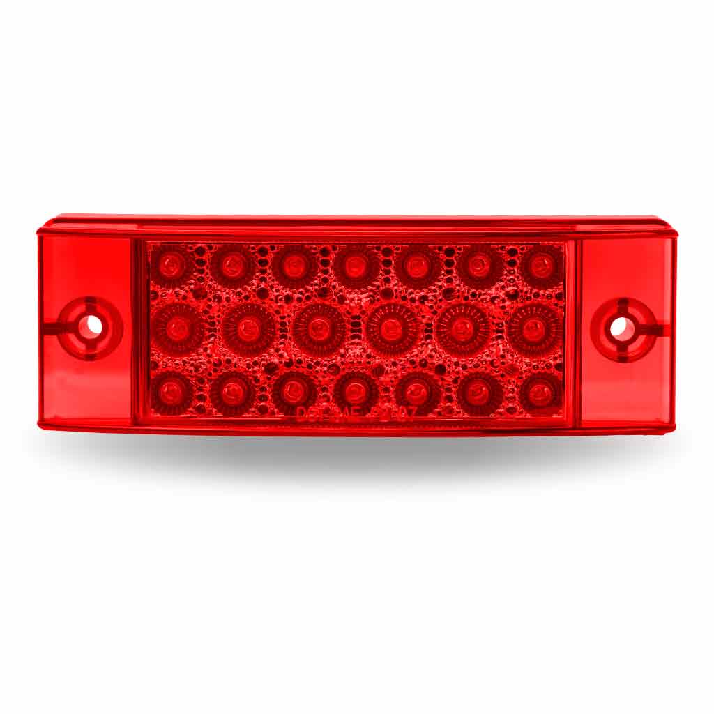 2″ x 6″ Red Marker Rectangular LED Light – 20 Diodes