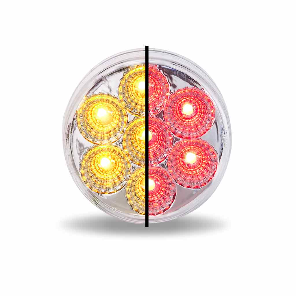 2″ Amber Marker to Red Auxiliary Round LED Light – 7 Diodes