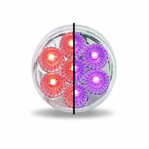 2″ Red Marker to Purple Auxiliary Round LED Light – 7 Diodes