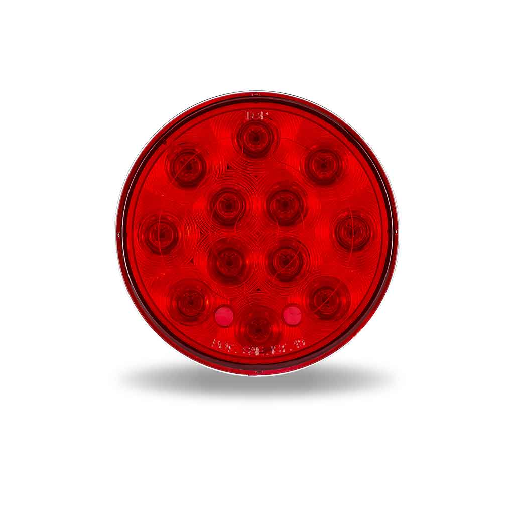 4″ Heated Lens Red Stop, Turn & Tail Round LED Light – 12 Diodes