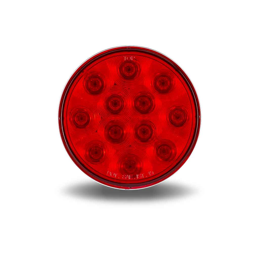 4″ Red Stop, Turn & Tail Round LED Light – 12 Diodes