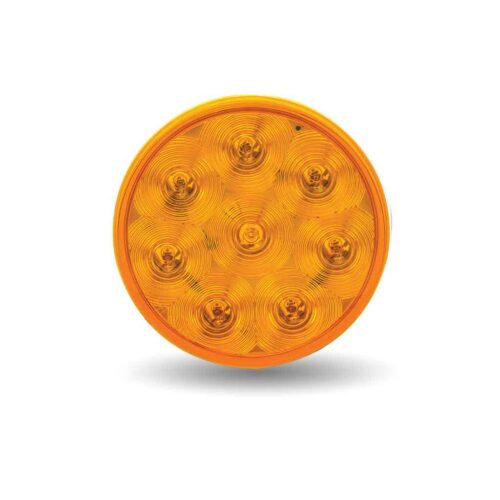 4″ Amber Turn & Marker Round LED Light – 8 Diodes