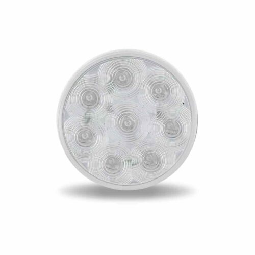 4″ Clear Red Stop, Turn & Tail Round LED Light – 8 Diodes