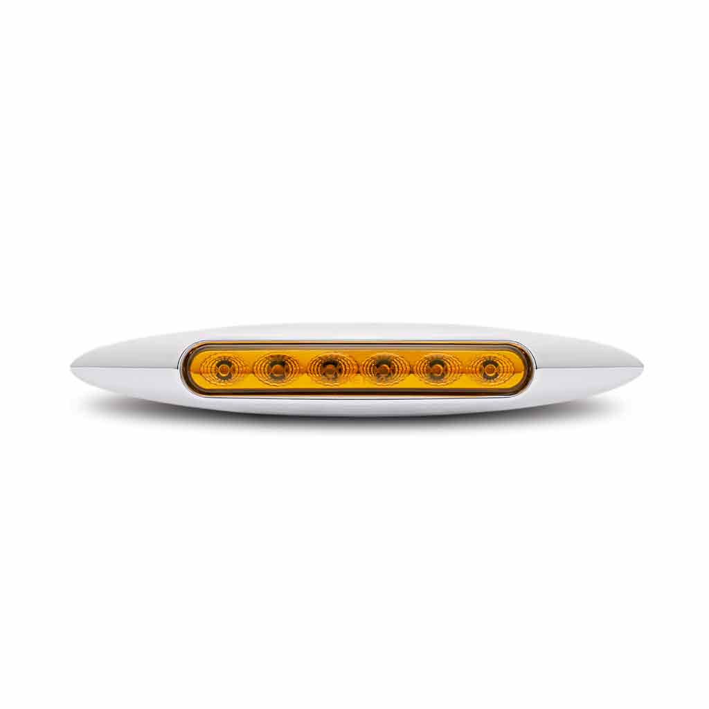 6″ Amber Marker Slim LED Light – 6 Diodes