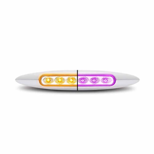 6″ Amber Marker to Purple Auxiliary Slim LED Light – 6 Diodes